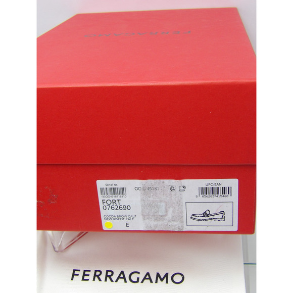 NIB FERRAGAMO BLACK LEATHER FORT GANCINI BIT LOGO LOAFERS 13 EE ITALY main image 10